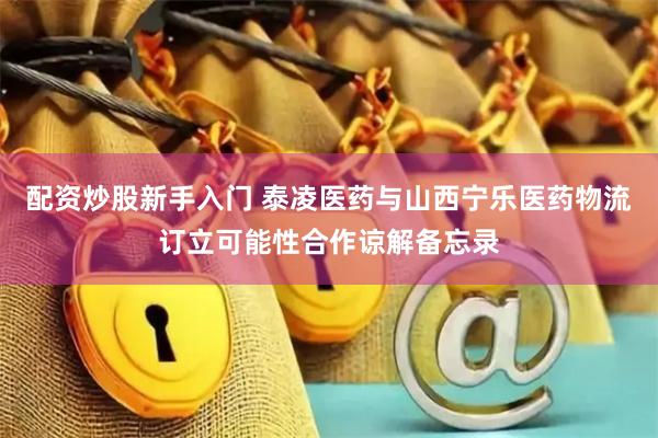 配资炒股新手入门 泰凌医药与山西宁乐医药物流订立可能性合作谅解备忘录